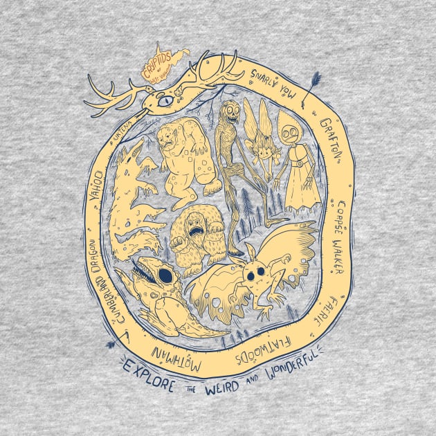 West Virginia Cryptids : Explore the Weird and Wonderful T-Shirt by Ballyraven